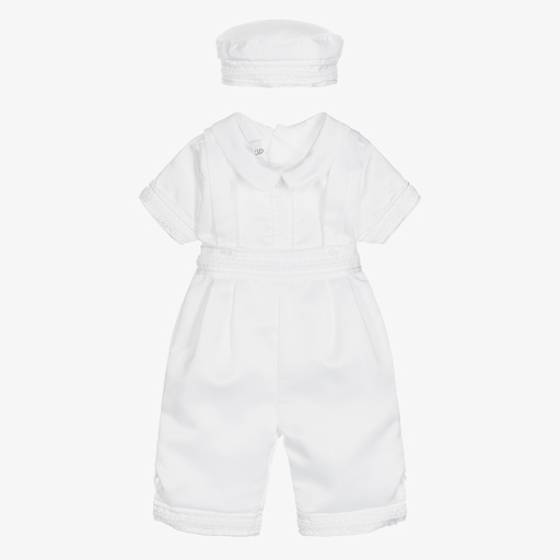 Beau KiD-Baby Boys White Shorts Set  | Childrensalon