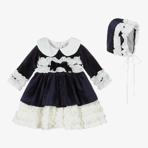 Beau KiD-Baby Girls Blue Dress Set | Childrensalon