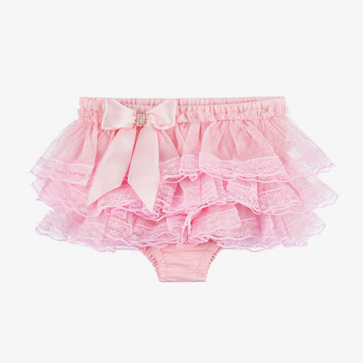 Beau KiD-Розовые хлопковые шортики на подгузники для малышек | Childrensalon
