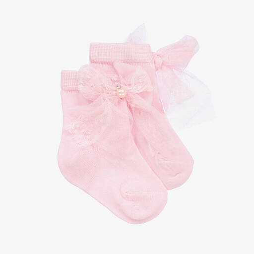 Beau KiD-Chaussettes roses en coton Bébé fille | Childrensalon