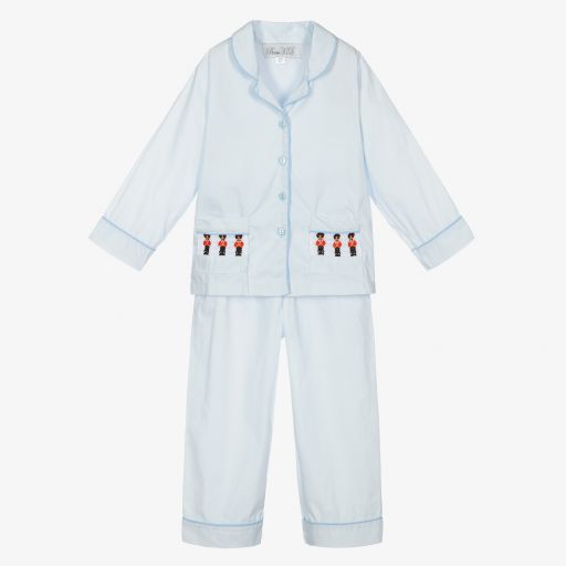 Beau KiD-Blauer Baumwoll-Pyjama für Jungen | Childrensalon