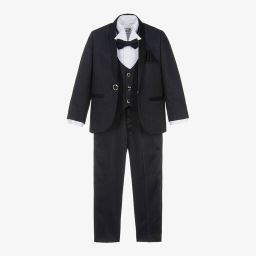 Beau KiD-Boys Navy Blue Bow Tie Suit | Childrensalon
