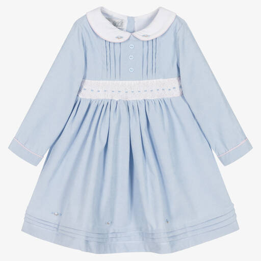 Beau KiD-Голубое вельветовое платье со сборками | Childrensalon