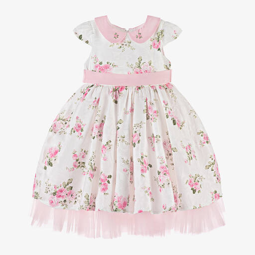 Beau KiD-Girls Ivory & Pink Floral Dress | Childrensalon