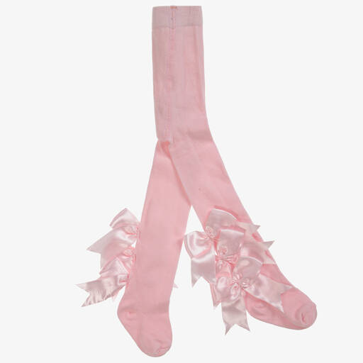Beau KiD-Collants roses en coton Fille | Childrensalon
