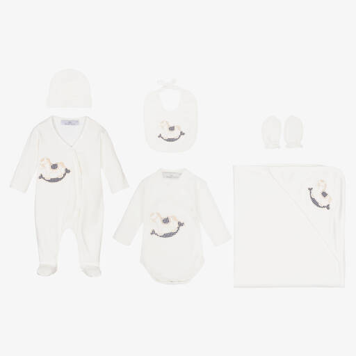 Beau KiD-Ivory Cotton Babysuit Set | Childrensalon