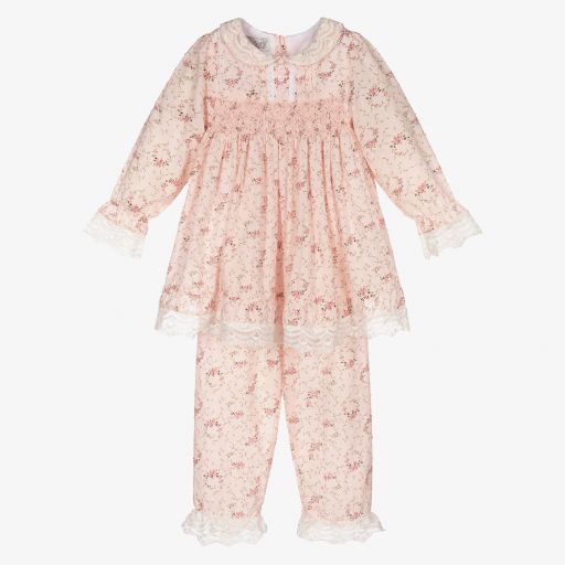 Beau KiD-Pink Cotton Floral Pyjamas | Childrensalon