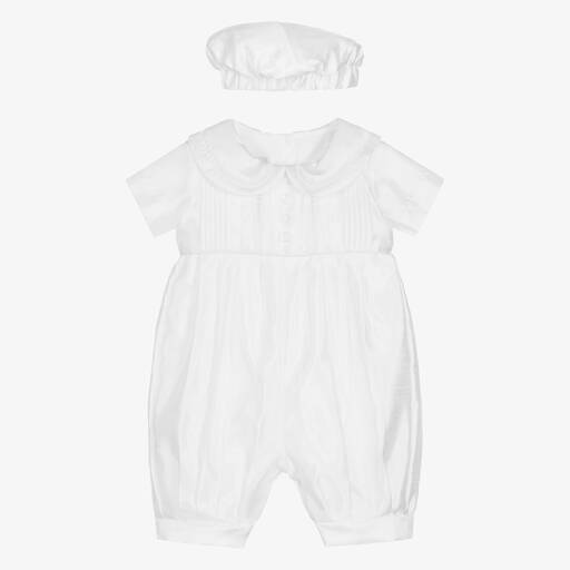 Beau KiD-White Ceremony Babysuit Set | Childrensalon
