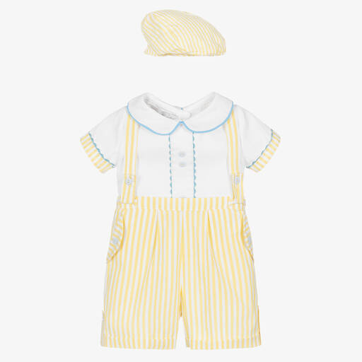 Beau KiD-Комплект желтого и белого цвета с шортами | Childrensalon