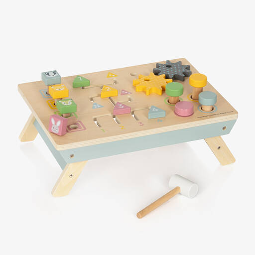 Bigjigs-طاولة أنشطة خشب للأطفال (37 سم)  | Childrensalon