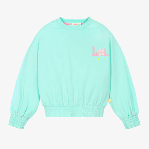 Billieblush-Girls Blue Lollypop Cotton Sweatshirt | Childrensalon