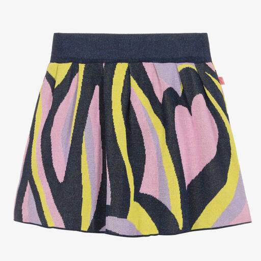 Billieblush-Girls Blue & Pink Glitter Knit Skirt | Childrensalon
