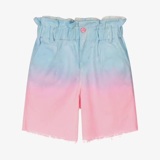 Billieblush-Girls Blue & Pink Paper Bag Shorts | Childrensalon
