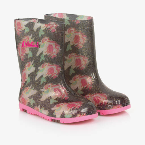 Billieblush-Girls Blue Unicorn Rain Boots | Childrensalon