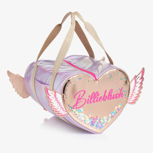 Billieblush-Girls Iridescent Purple Heart Bag (32cm) | Childrensalon