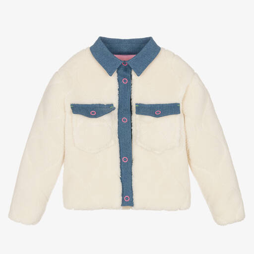 Billieblush-Кремовая куртка из плюшевого флиса | Childrensalon