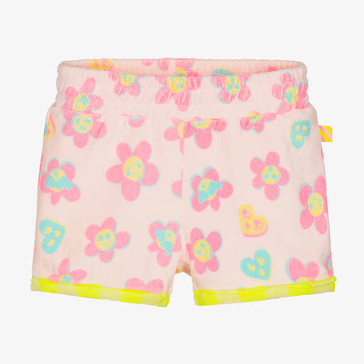 Billieblush-Girls Light Pink Cotton Towelling Shorts | Childrensalon