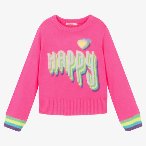 Billieblush-Neonpinker Happy Pullover | Childrensalon