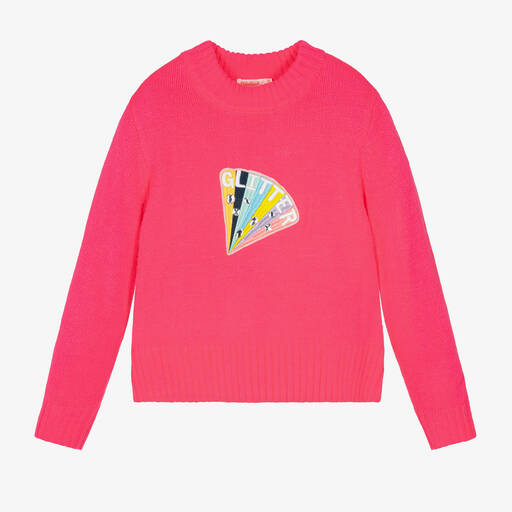 Billieblush-Girls Neon Pink Sweater | Childrensalon