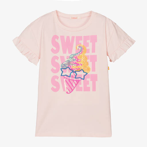 Billieblush-Girls Pink Cotton T-Shirt Dress | Childrensalon