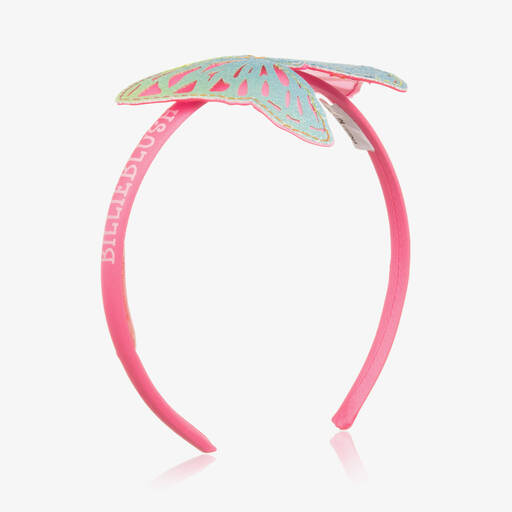 Billieblush-Girls Pink Glitter Butterfly Hairband | Childrensalon