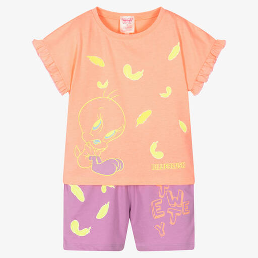 Billieblush-Girls Pink & Purple Looney Tunes Pyjamas | Childrensalon