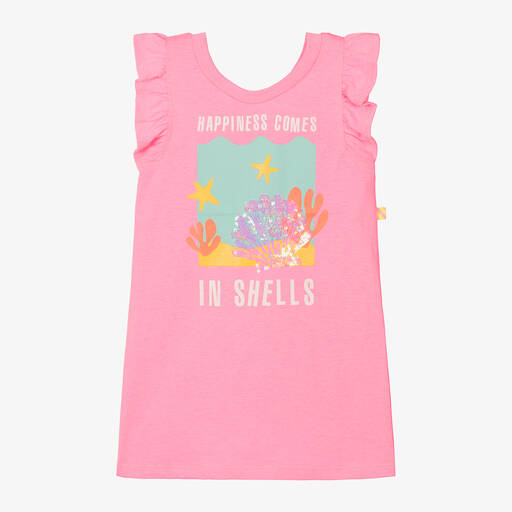 Billieblush-Girls Pink Seashell Cotton Dress | Childrensalon