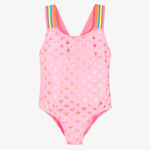 Billieblush-Girls Pink Seashell Swimsuit | Childrensalon