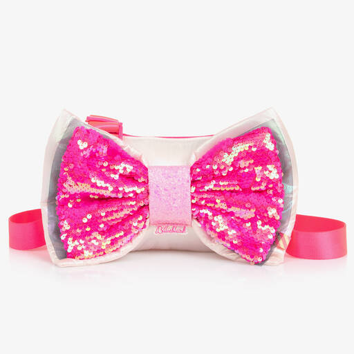 Billieblush-Girls Pink Sequin Bow Bag (26cm) | Childrensalon