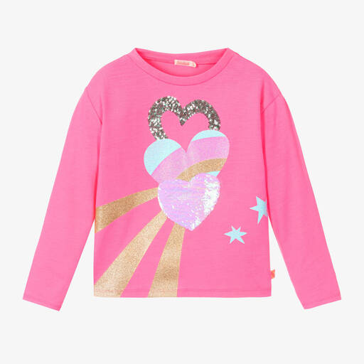 Billieblush-Girls Pink Sequin & Glitter Top | Childrensalon