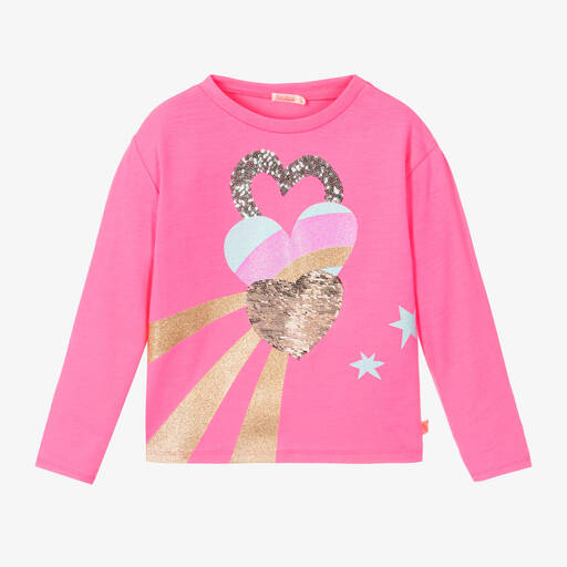 Billieblush-Girls Pink Sequin & Glitter Top | Childrensalon