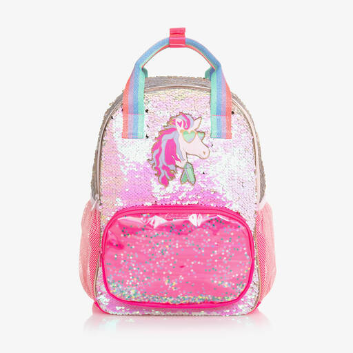 Billieblush-Girls Pink Sequin Unicorn Backpack (34cm) | Childrensalon