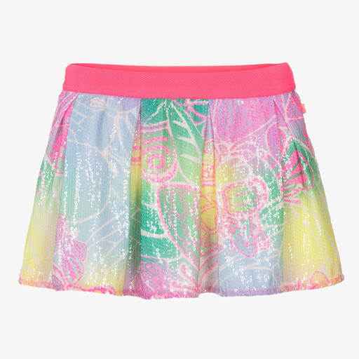 Billieblush-Girls Pink Sequinned Butterfly Skirt | Childrensalon