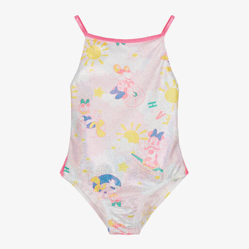 Billieblush-Girls Pink Sparkly Disney Swimsuit | Childrensalon