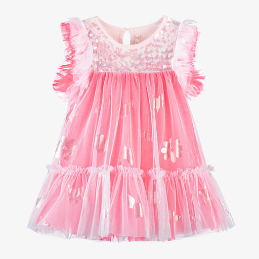 Billieblush-Girls Pink Tulle Dress | Childrensalon