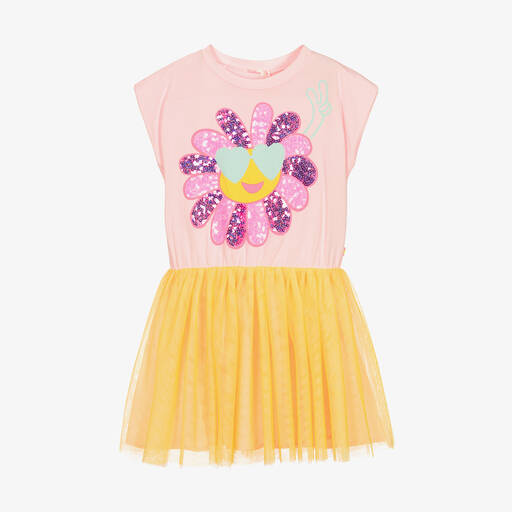 Billieblush-Girls Pink & Yellow Flower Dress | Childrensalon