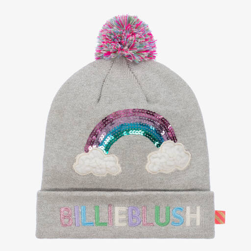 Billieblush-Серебристая шапка с радугой из пайеток | Childrensalon