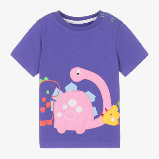 Blade & Rose-Girls Purple Cotton Bright Dino T-Shirt | Childrensalon