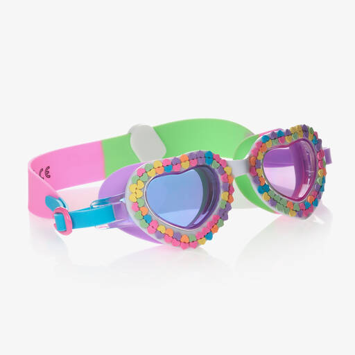 Bling2o-Фиолетовые очки для плавания с оправой в форме сердечек | Childrensalon