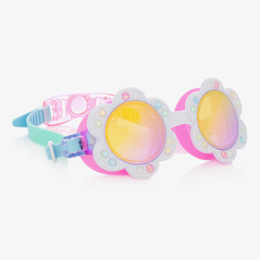 Bling2o-Girls White Flower Swimming Goggles | Childrensalon