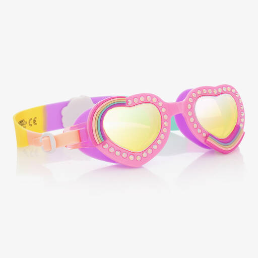 Bling2o-Pink Rainbow Heart Swimming Goggles | Childrensalon