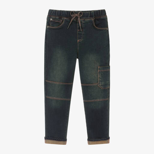 Boboli-Boys Blue Washed Denim Jeans | Childrensalon