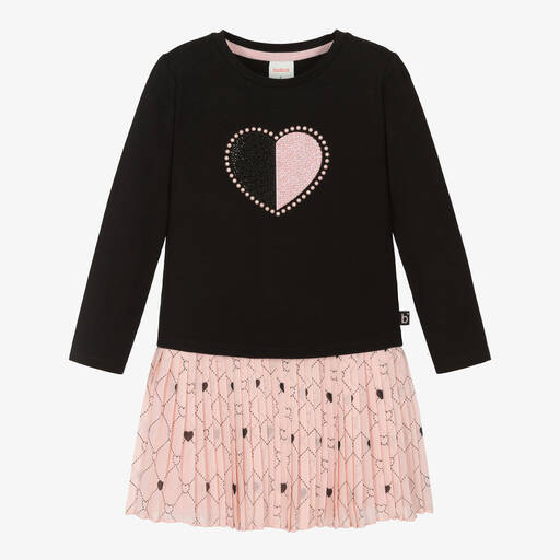 Boboli-Girls Pink & Black Skirt Set | Childrensalon