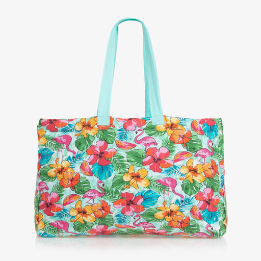 Boboli-Girls Pink & Blue Floral Shoulder Bag (40cm) | Childrensalon