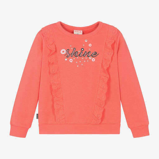 Boboli-Girls Pink Cotton Sweatshirt | Childrensalon