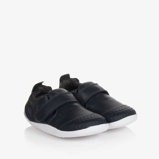 Bobux-Baby Navy Blue Leather First Walkers | Childrensalon