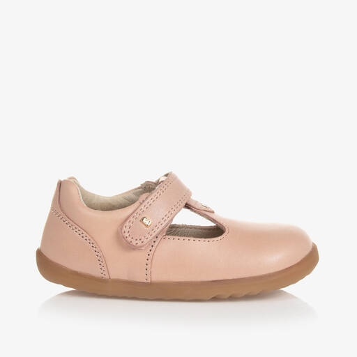 Bobux Step Up-Girls Pink Leather First Walker Shoes | Childrensalon