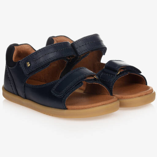 Bobux IWalk-Navy Blue Leather Sandals | Childrensalon