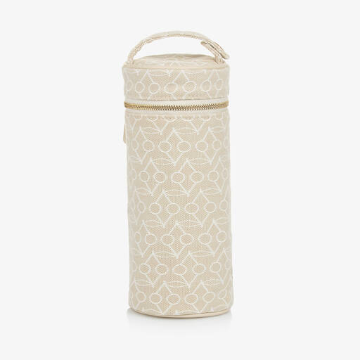 Bonpoint-Beige Monogram Bottle Bag (21cm) | Childrensalon