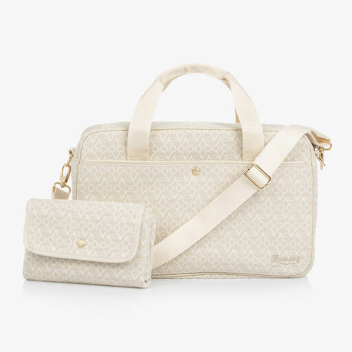 Bonpoint-Beige Monogram Changing Bag (41cm) | Childrensalon